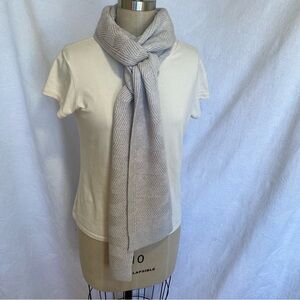 Babaton by Aritzia extra long merino wool textured knit scarf.